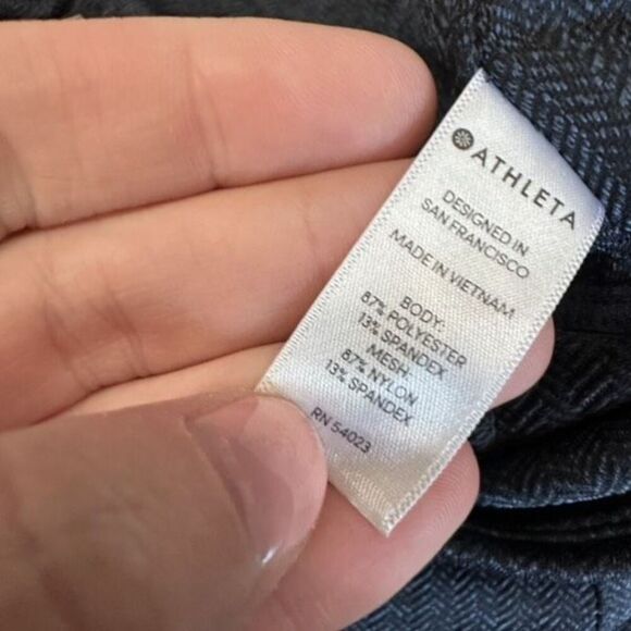 ATHLETA Herringbone Mercer Tights Leggings Pockets Navy Size XS #353504 Petite - Picture 6 of 15